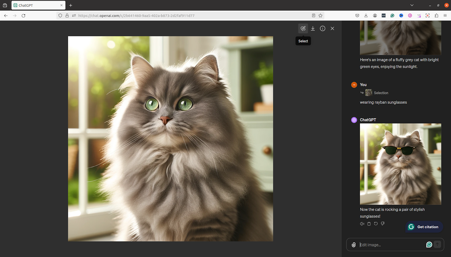 ChatGPT Image Generation UI